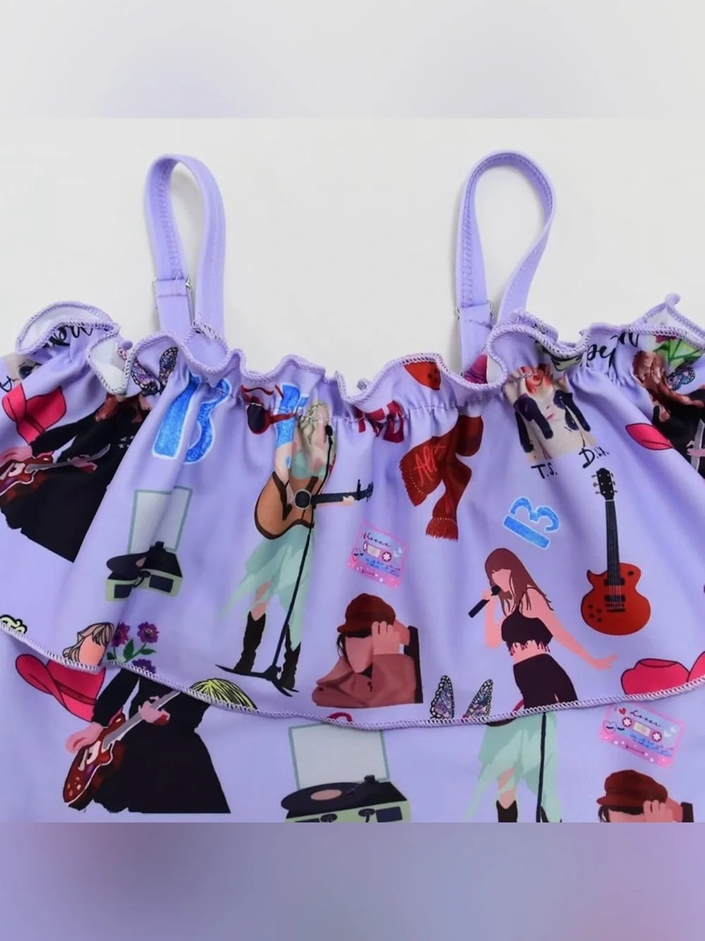 Auewiuny Taylor Swift Graphic One Piece Swimsuit Size 7-8